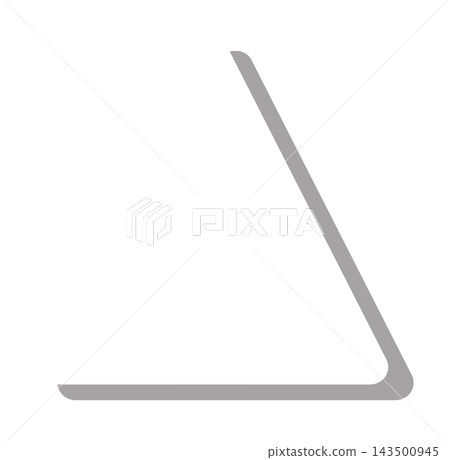 A white triangular shape with rounded corners and a shadow in the bottom right corner, which can be used as a background or icon base. A white triangular shape with rounded corners and a shadow in the bottom right corner, which can be used as a background or icon base. 143500945