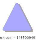 A purple triangle shape with rounded corners and a shadow in the bottom right corner, which can be used as a background or icon base. 143500949