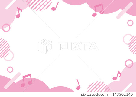 Cute musical note frame, pink Cute musical note frame, pink 143501140