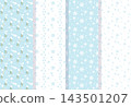 以白雪皚皚的樹木和雪花為主題的冬季風景背景圖。 143501207