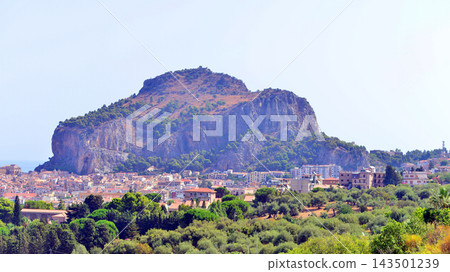 Cefalu, Italy. 24 August 2026. A panoramic view of the old town, situated right by the sea and featuring beautiful architecture. The La Rocca rock towers over the town. Cefalu, Italy. 24 August 2026. A panoramic view of the old town, situated right by the sea and featuring beautiful architecture. The La Rocca rock towers over the town. 143501239