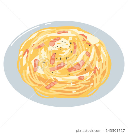卡邦尼意麵的簡單插圖 卡邦尼意麵的簡單插圖 143501317