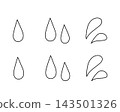 Black sweat droplets emotion mark 143501326
