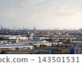 Aerial view Laem Chabang industrial estate port shipping container terminal. 143501531
