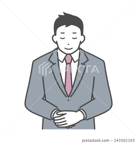 A man in a suit bowing 143502103