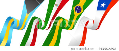 Caribbean and Latin American Pride, Flags of the Bahamas, Mexico, Brazil, Paraguay and Chile Caribbean and Latin American Pride, Flags of the Bahamas, Mexico, Brazil, Paraguay and Chile 143502898