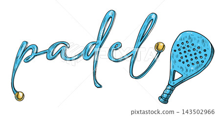 Horizontal Padel Tennis with Rackets and Balls. vector illustration Horizontal Padel Tennis with Rackets and Balls. vector illustration 143502966