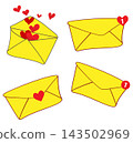 A set of love letter. vector illustration 143502969