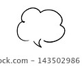Pen handwritten speech bubble black 143502986