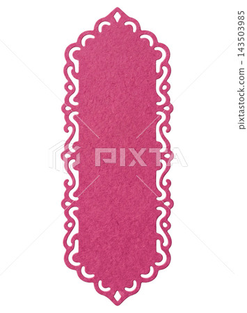 Vertical pink vintage paper deco element 143503985