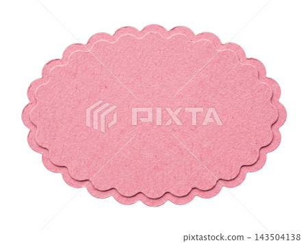 Scalloped cut pink paper element 143504138