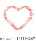 red braided rope heart vector 143504207