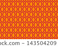 geometric pointed oval pattern in orange and pink 143504209