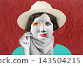 Surreal crazy collage. Art poster, concept, zine cover, funky print. Artwork unusual abstract style. 143504215