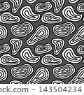 Seamless topographic organic vector pattern illustration 143504234