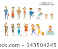 A set of various character generations. 143504245