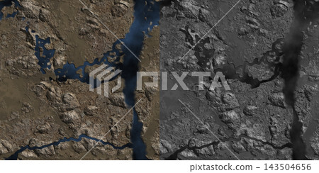River Canyon Structural Stencil Mask Grayscale 143504656