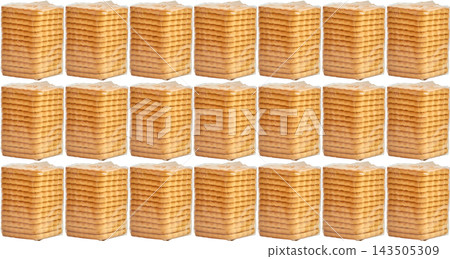 Sweet pattern of cookies pack in protective cellophane package for sale Sweet pattern of cookies pack in protective cellophane package for sale 143505309
