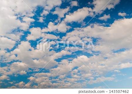 View of white clouds in the blue sky - cloudscape 143507462