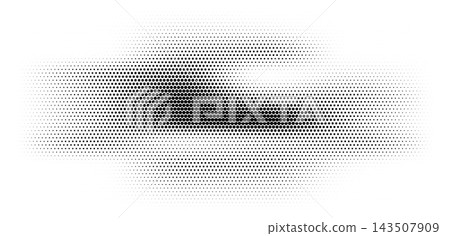 Halftone abstract shape, cloudy dotted pattern, fluid textured element. Halftone abstract shape, cloudy dotted pattern, fluid textured element. 143507909
