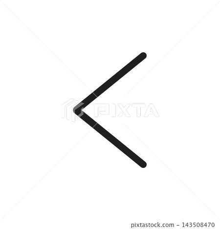 Back icon, left arrow, simple, black. Back icon, left arrow, simple, black. 143508470