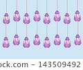 hanging lamps light bulbs on a white background 143509492