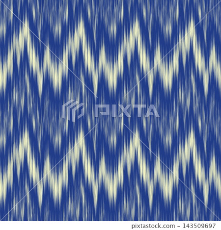 Hand-drawn Seamless Cobalt Blue Zigzag Pattern for Modern Fashion Textile Wallpaper Print Hand-drawn Seamless Cobalt Blue Zigzag Pattern for Modern Fashion Textile Wallpaper Print 143509697