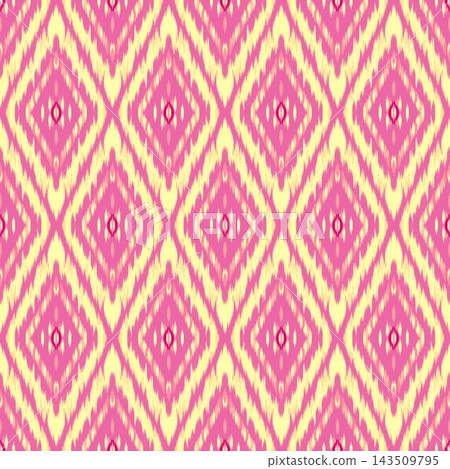 Hand-drawn Seamless Soft Pink Diamond Pattern for Cute Nursery Textile Wallpaper Print 143509795