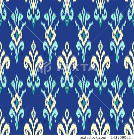 Hand-drawn Seamless Cobalt Blue Tile Pattern for Royal Upholstery Fabric Wallpaper Print Hand-drawn Seamless Cobalt Blue Tile Pattern for Royal Upholstery Fabric Wallpaper Print 143509992