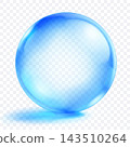 Blue glass sphere 143510264