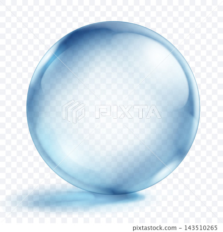 Shiny blue liquid bubble with shadow. Shiny blue liquid bubble with shadow. 143510265