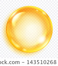 Glowing orange liquid sphere. 143510268