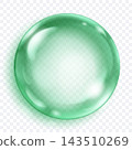 Translucent green sphere object. 143510269