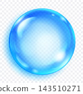 Glossy blue water drop bubble effect. 143510271