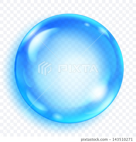Glossy blue water drop bubble effect. 143510271