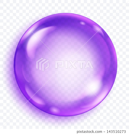 Shiny purple glossy bubble sphere. 143510273