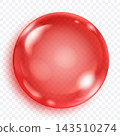 Glossy vibrant red sphere. 143510274