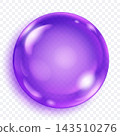 Glossy purple sphere with soft shadow. 143510276