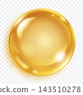 Golden oil drop sphere 143510278