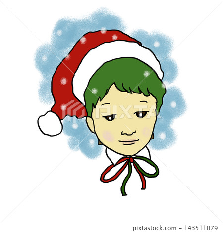 A girl in Santa costume A girl in Santa costume 143511079