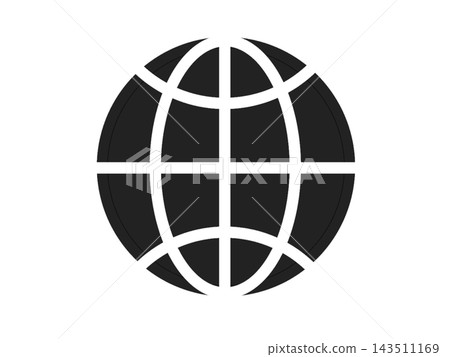 代表世界的地球插圖（圖示）。 143511169