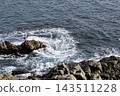 Sea Waves Breaking Against Rocky Mediterranean Coast 143511228