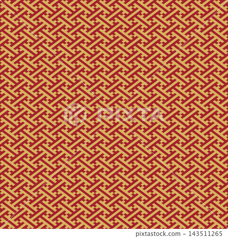 深紅色和金色無縫日式圖案。 深紅色和金色無縫日式圖案。 143511265