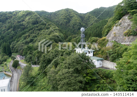 Akita Prefecture, Yoroihata Dam Management Office in Autumn Akita Prefecture, Yoroihata Dam Management Office in Autumn 143511414