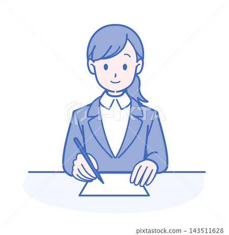 Writing documents, woman in a suit Writing documents, woman in a suit 143511628