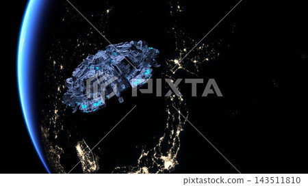 衛星和地球 衛星和地球 143511810