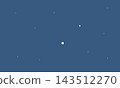 An illustration of the constellation Canis Minor floating in the night sky (only white stars, no connecting lines). 143512270