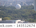 Hot air balloons in Daisen Park, Sakai City; hot air balloons offering views of Sakai City's World Heritage Site burial mounds. 143512674