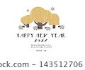 2027 Picture Book Style New Year's Card Template for the Year of the Sheep 143512706
