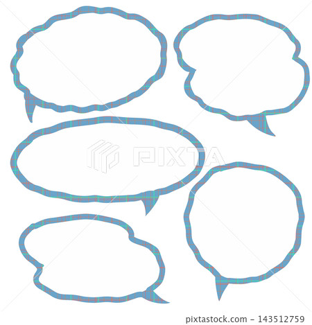 Checkered speech bubble illustration Checkered speech bubble illustration 143512759